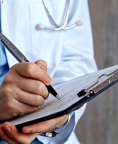 Naturopathic doctor creating a treatment plan